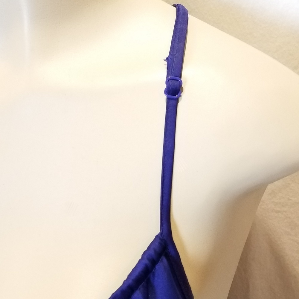 Xhileration Royal Blue Satin Mini Dress - Picture 5 of 7